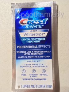 crest 3D white whitening　クレスト３Dホワイト　ホワイトニング　シール　使い方　アメリカ　歯